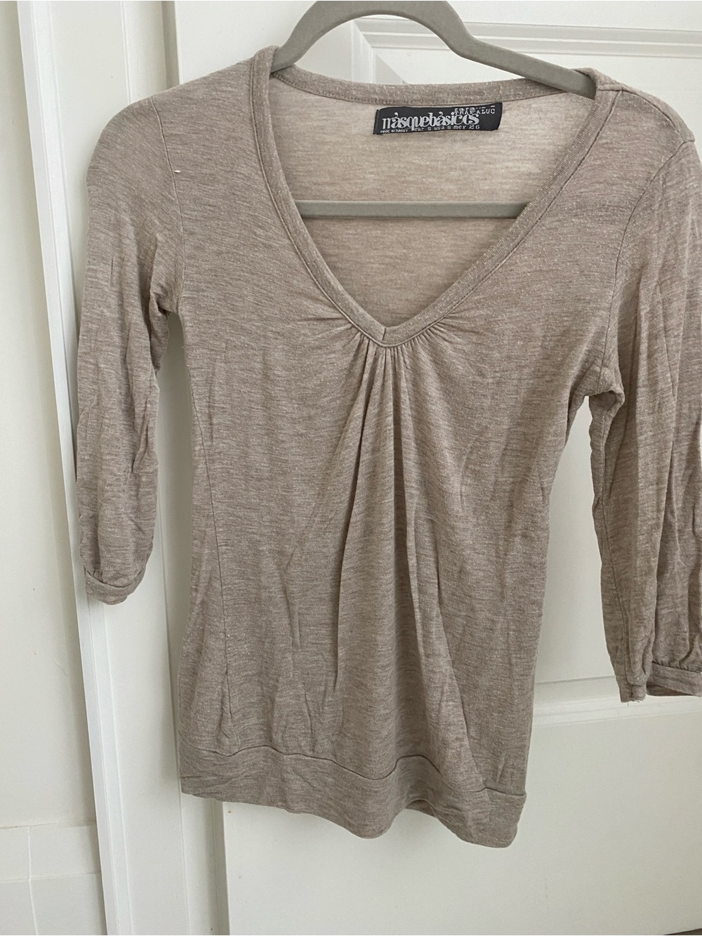 2000s Zara quarter length sleeve top